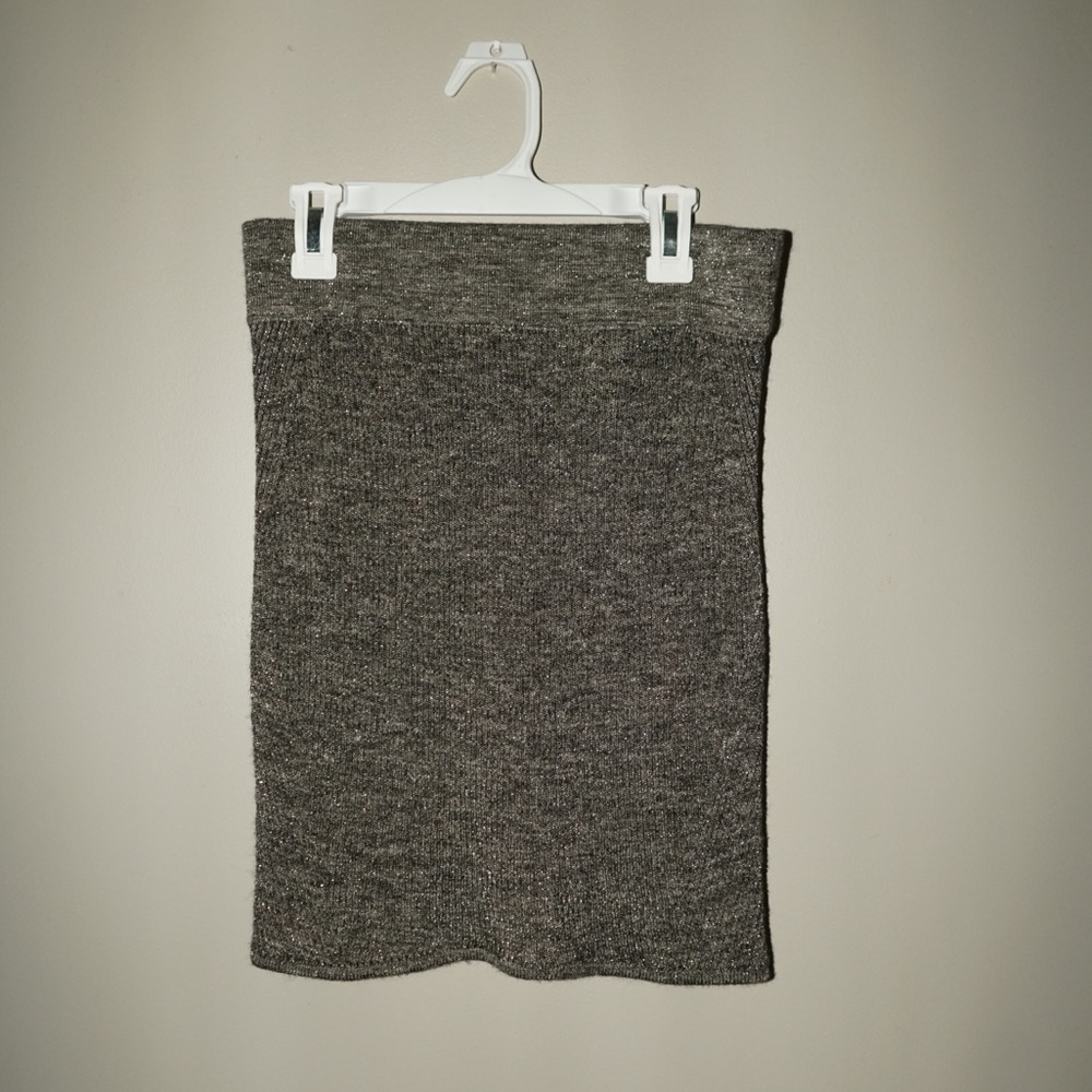 Grey sparkle pencil skirt
